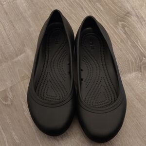 CROCS Women's Black Slip-On Ballet Flats